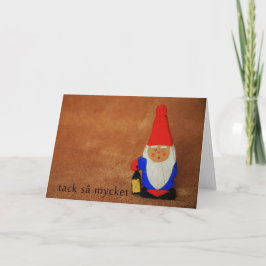 Schwedischer Weihnachtself Danke, dass Sie in Sven Dankeskarte