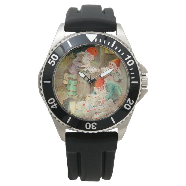 Schwedischer Weihnachtsmann (von Jenny Nyström) Armbanduhr (Vorderseite)