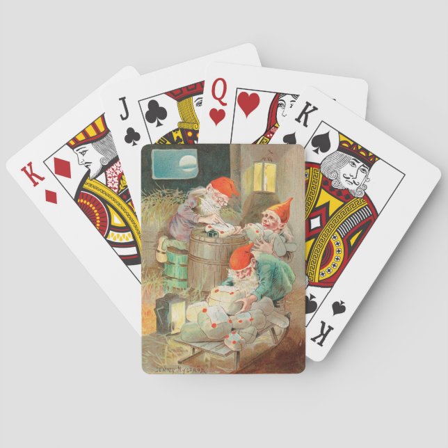 Schwedischer Weihnachtsmann (von Jenny Nyström) Spielkarten (Rückseite)