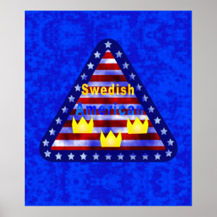Schwedisches amerikanisches Poster