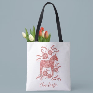 Schwedisches Dala Horse Personalisiert Tasche