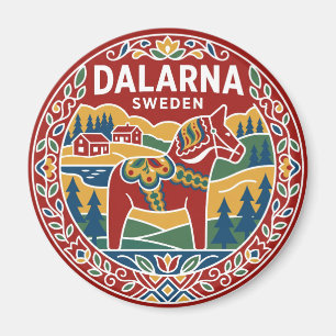 Schwedisches Dala-Pferd Schweden Magnet