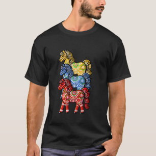 Schwedisches Dala-Pferd, Skandinavisches Pferd Sch T-Shirt