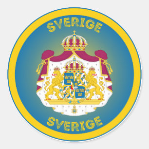 Schwedisches Erbe-Emblem Runder Aufkleber