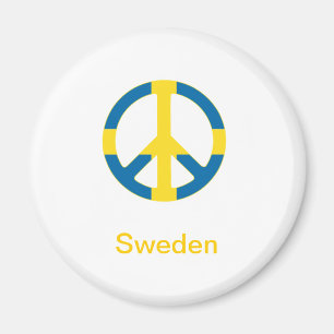 Schwedisches Flaggen-Friedenssymbol Magnet