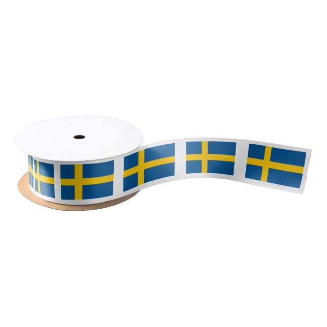 Schwedisches Flaggengeschenkband für Satinband (Spule)