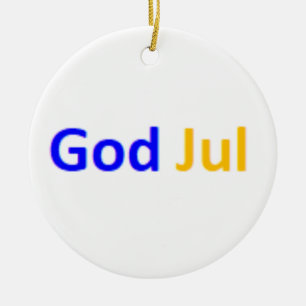 schwedisches frohes Weihnachten Keramik Ornament