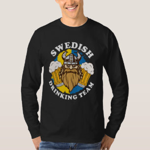 Schwedisches Getränketeam Party Bier Alcohol Flag  T-Shirt