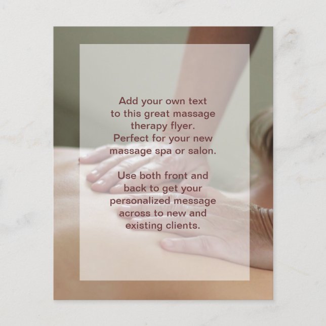 Schwedisches Massage-Foto Flyer (Vorne)