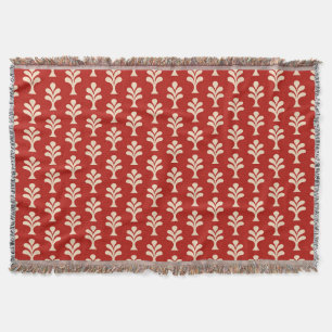 Schwedisches rotes Tulpen-Volksmuster Decke