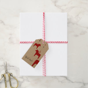 Schwedisches Weihnachts-Dala-Pferd personalisiert Geschenkanhänger