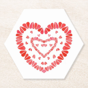 SCHWEET HEARTS Hexagon Paper Untersetzer