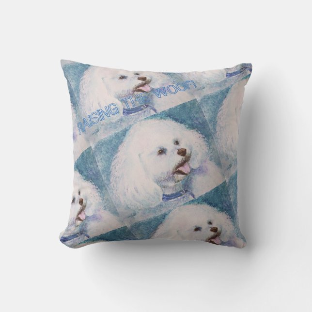 SCHWEET WHITE BICHON FRISE KISSEN (Vorderseite)