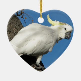 Schwefel Cockatoo mit Haube Keramikornament
