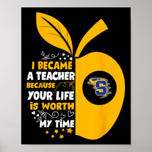 Schwefel Golden Tors Logo Ich wurde Lehrer Hs Poster