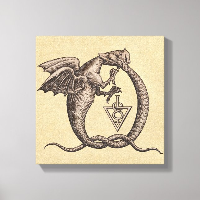 Schwefel- und Quecksilber-Alchemy-Sigils Leinwanddruck (Vorderseite)