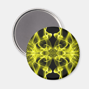 Schwefelgelbe Rauchfahnen auf Schwarz Magnet