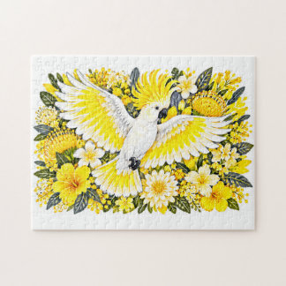 Schwefelkakamadu Gelbe Hibiskus-Illustration