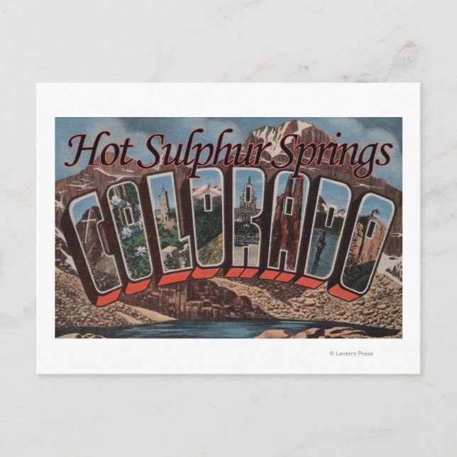 Schwefelquellen, Colorado Postkarte (Vorderseite)