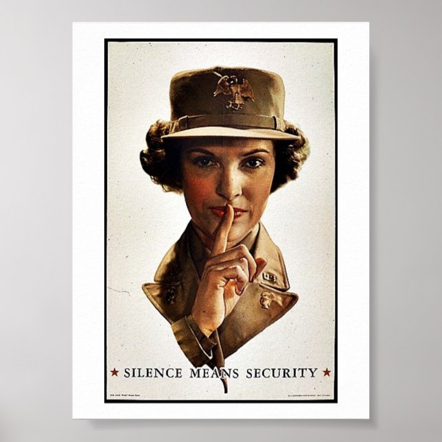 Schweigen bedeutet Sicherheit Poster (Vorne)