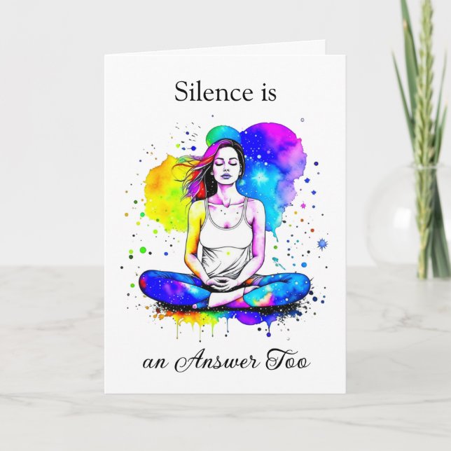 Schweigen ist auch eine Antwort | Meditation Inspi Karte (Vorderseite)