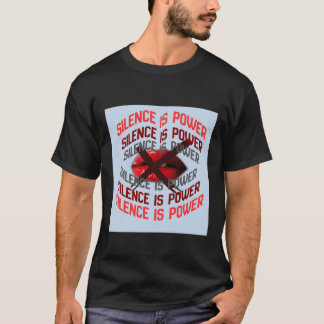 Schweigen ist Macht Fettgedruckte Typografie-Kunst T-Shirt