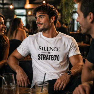 Schweigen ist Strategie – Minimalistische moderne  T-Shirt