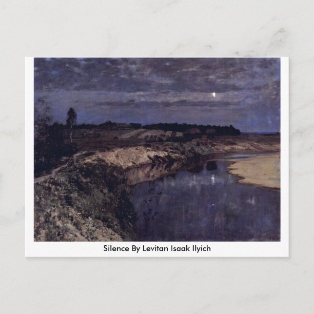 Schweigen von Levitan Isaak Ilyich Postkarte (Vorderseite)
