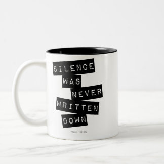 Schweigen wurde nie niedergeschrieben.. zweifarbige tasse