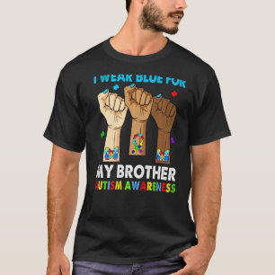 Schweigende Hand Ich trage Blau für meinen Bruder T-Shirt