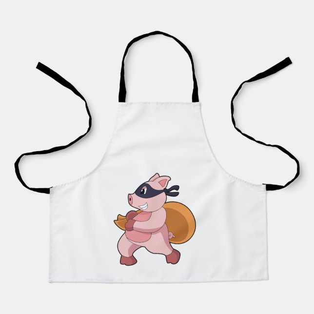 Schwein als Läufer Schürze (Vorderseite)