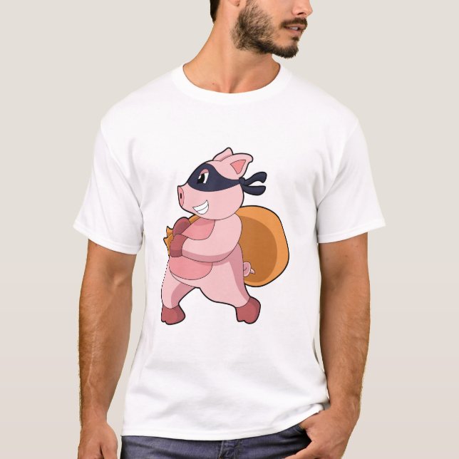 Schwein als Runner T-Shirt (Vorderseite)