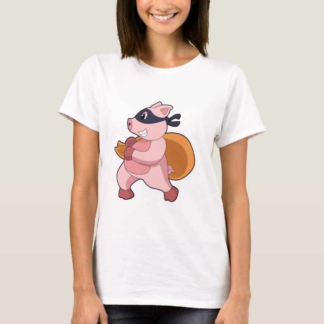 Schwein als Runner T-Shirt (Vorderseite)