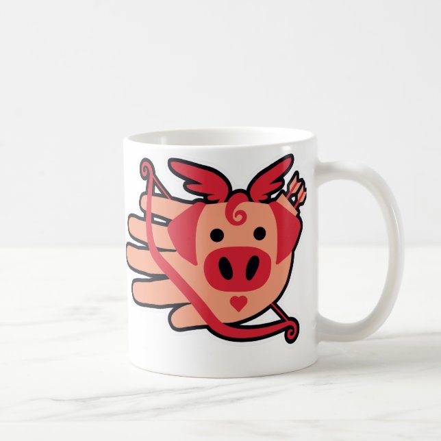 Schwein-Amor Cupig Tasse (Rechts)