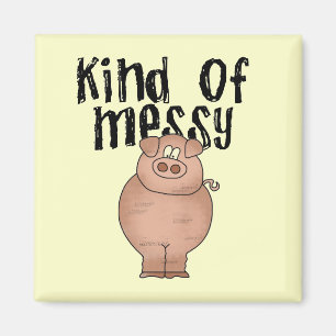 Schwein-Art der unordentlichen T-Shirts und der Magnet