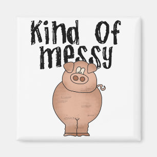 Schwein-Art der unordentlichen T-Shirts und der Magnet