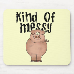 Schwein-Art der unordentlichen T-Shirts und der Mousepad