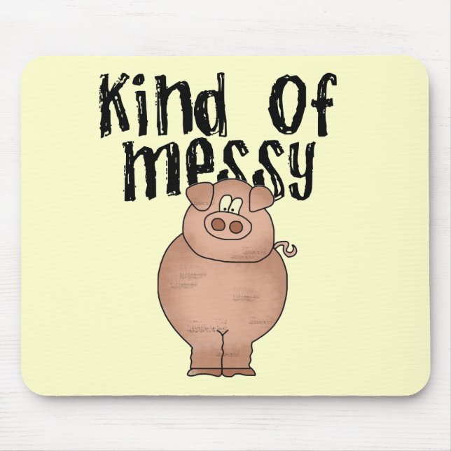 Schwein-Art der unordentlichen T-Shirts und der Mousepad (Vorne)