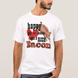 Schwein Bacon Niedliches Schwein und Herz T-Shirt