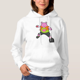 Schwein beim Handballspieler mit Handball Hoodie