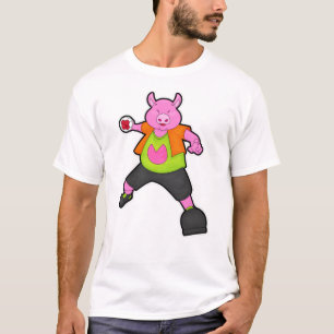 Schwein beim Handballspieler mit Handball T-Shirt
