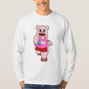 Schwein beim Laufen T-Shirt