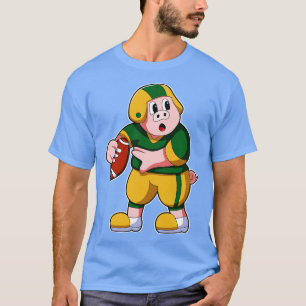 Schwein beim Sport mit Helm T-Shirt