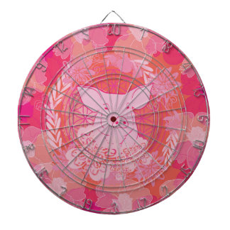 Schwein, Blume des Lebens, blau, mandala,zen,chakr Dartscheibe