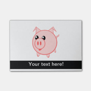 Schwein-Cartoon Post-it Klebezettel