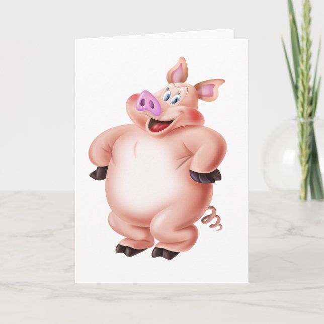 Schwein, cerdo, porco, Schwein, cochon Karte (Vorderseite)