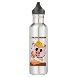 Schwein der Tischlerquote Edelstahlflasche