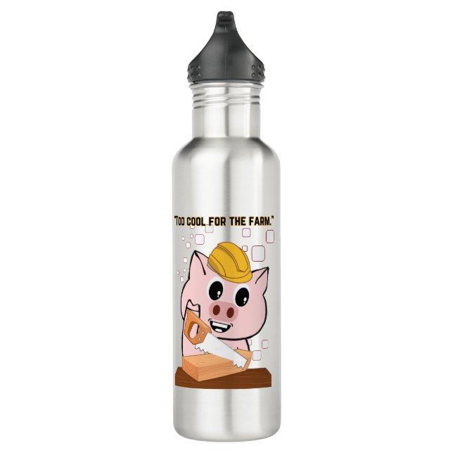 Schwein der Tischlerquote Edelstahlflasche (Rechts)