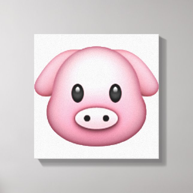 Schwein - Emoji Leinwanddruck (Vorderseite)