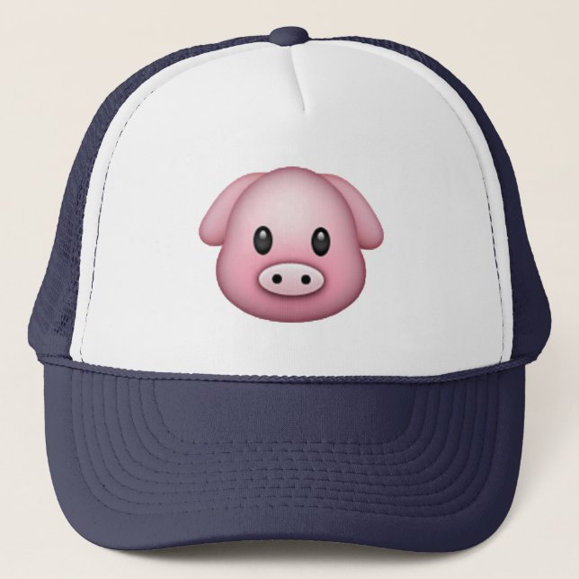 Schwein - Emoji Truckerkappe (Vorderseite)